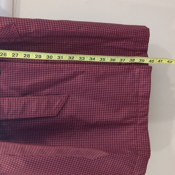 LAST DAY! Vintage overcoat, Amanda Smith, size 14P, red and black checked - Picture 5 of 9